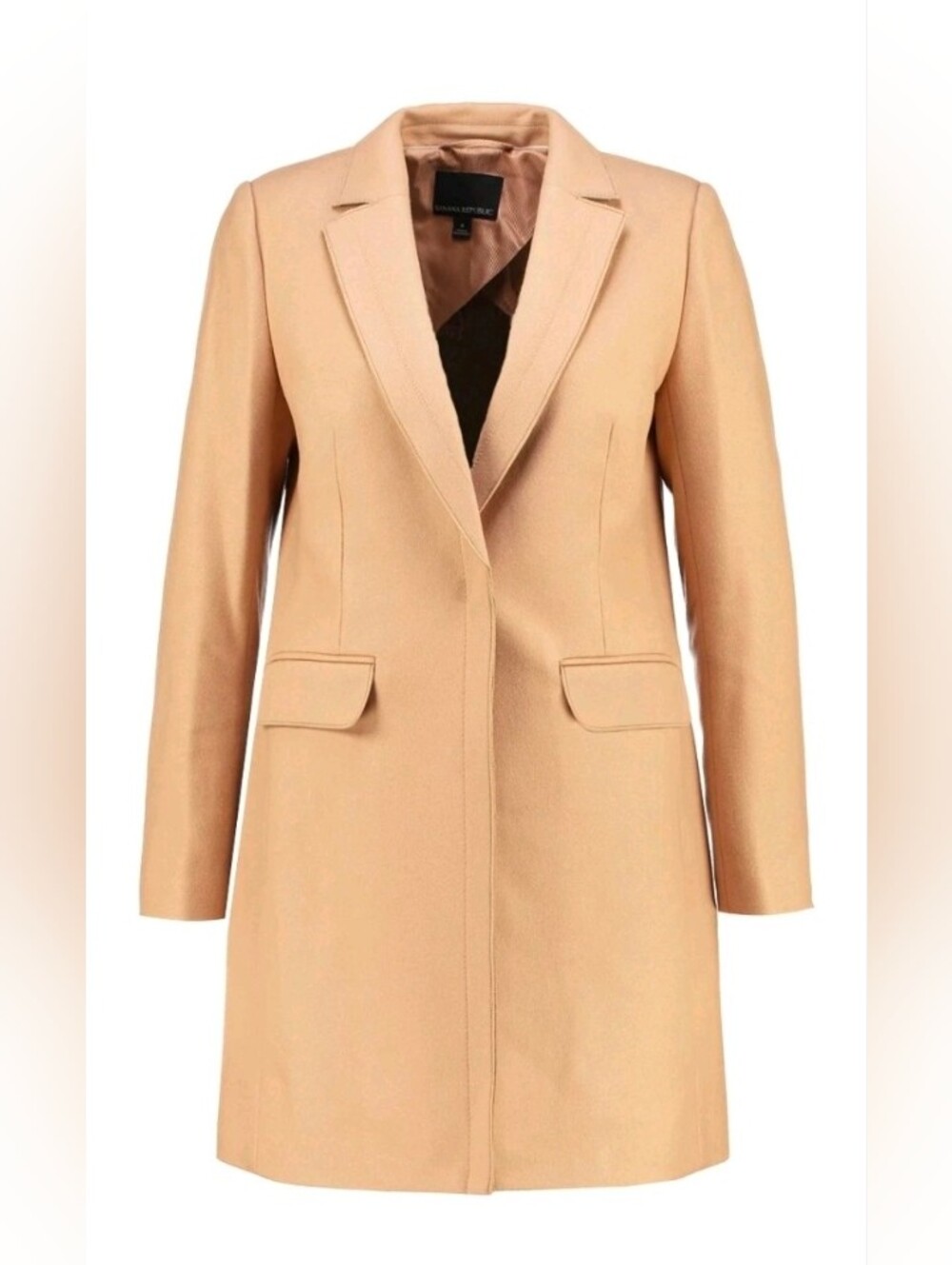 Banana Republic Nova Fides Italy Wool Blend Coat Women's Beige Camel Jacket Sz 0